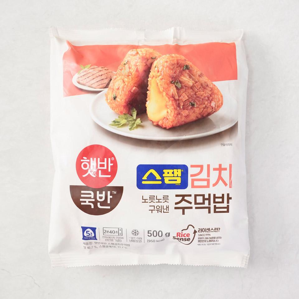 CJ 햇반쿡반 스팸김치주먹밥 500g 배민스토어