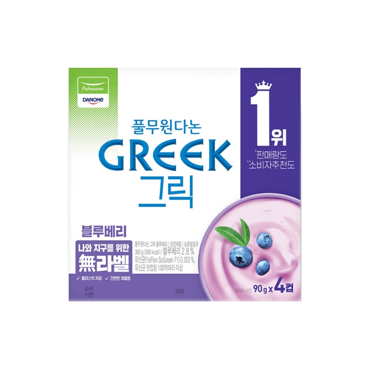 다논 그릭베리 90g*4