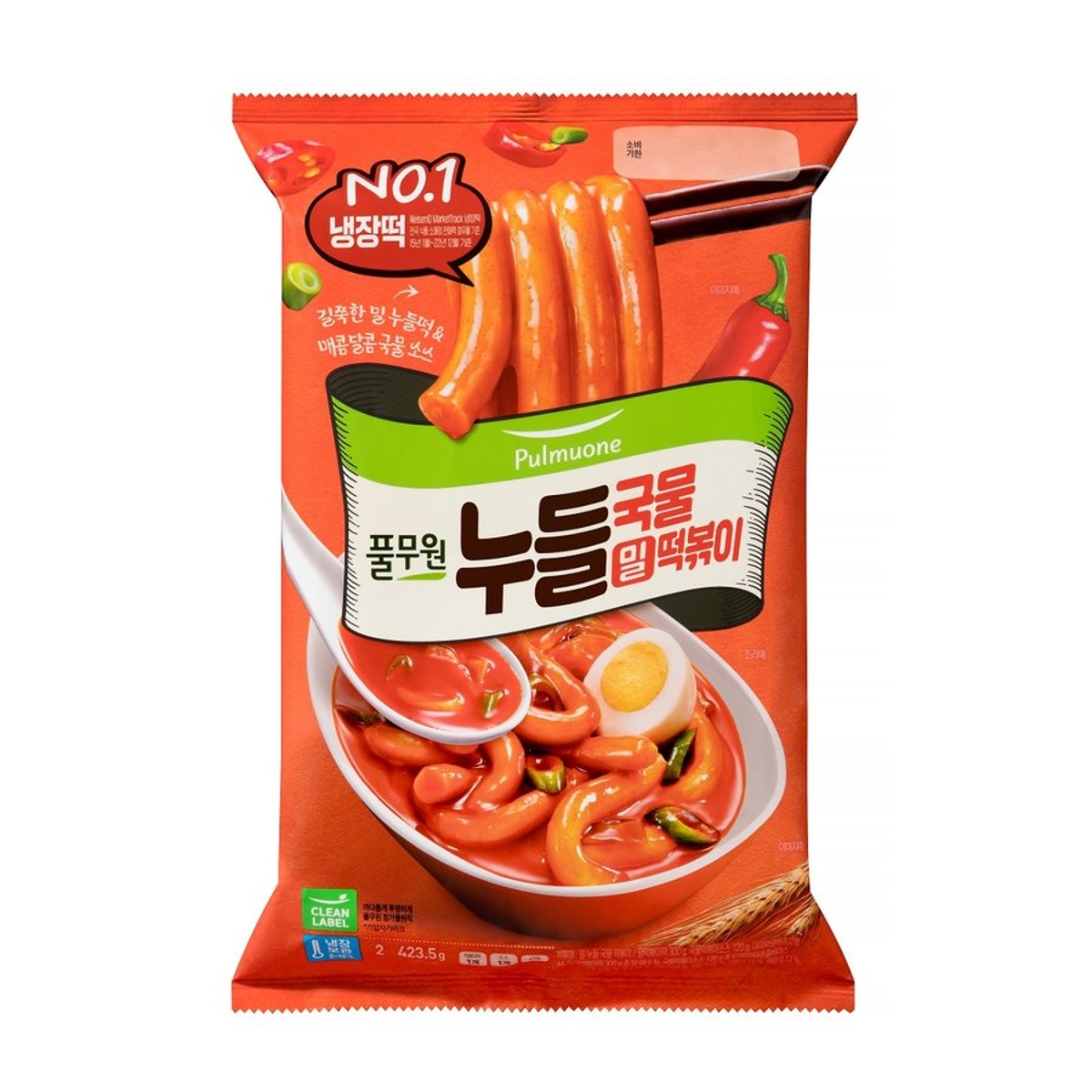 풀무원 말랑말랑 밀누들 떡볶이 2인분 423.5G