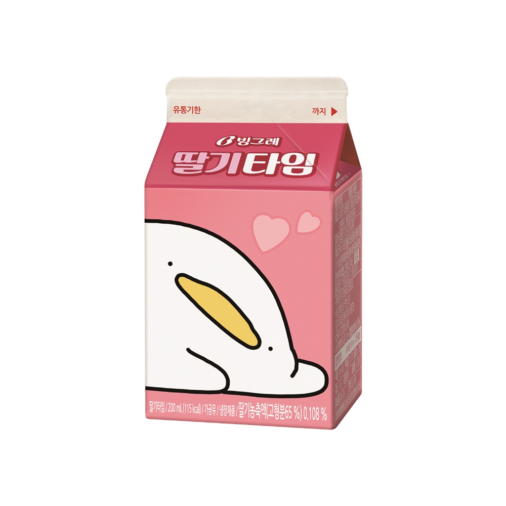 [1+1] 빙그레)딸기타임200ml