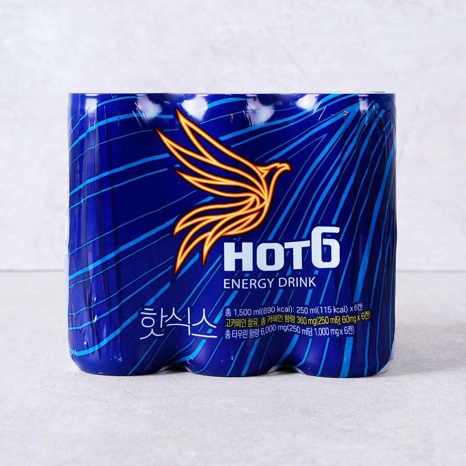 롯데칠성 핫식스 (HOT6) 에너지음료 250ml*6개 | 배민스토어