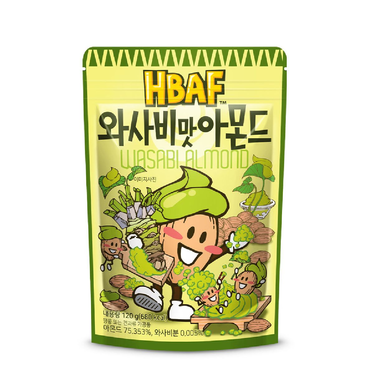 HBAF 바프 와사비맛 아몬드 120G(봉)