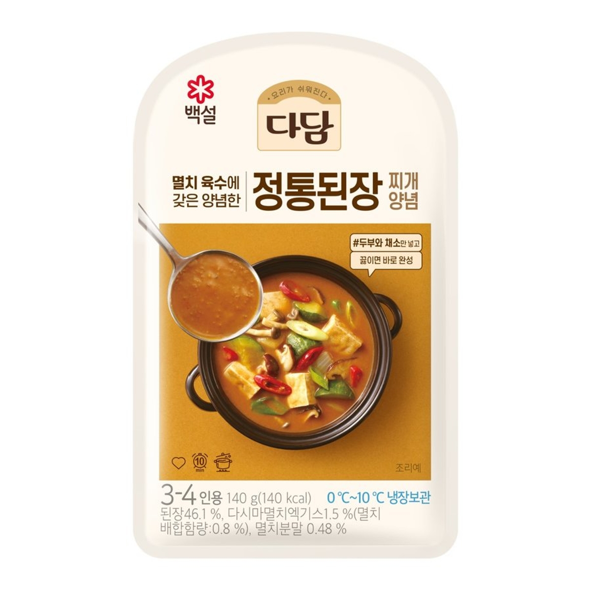 씨제이 다담 정통 된장찌개 양념 140G