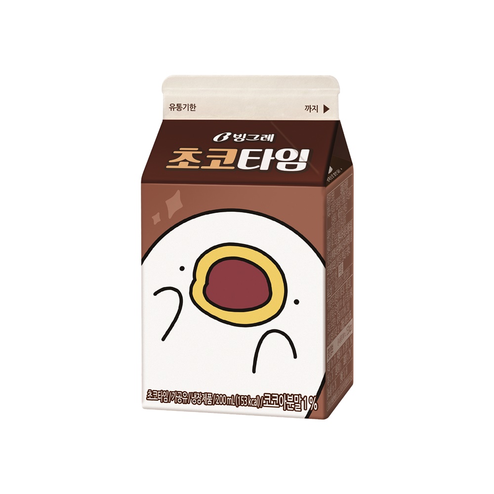 [1+1] 빙그레)초코타임200ml