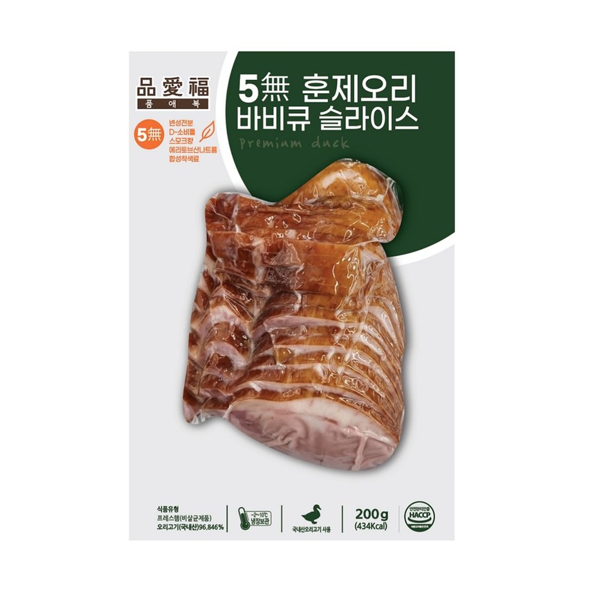 5無 훈제오리 바비큐 슬라이스 200G