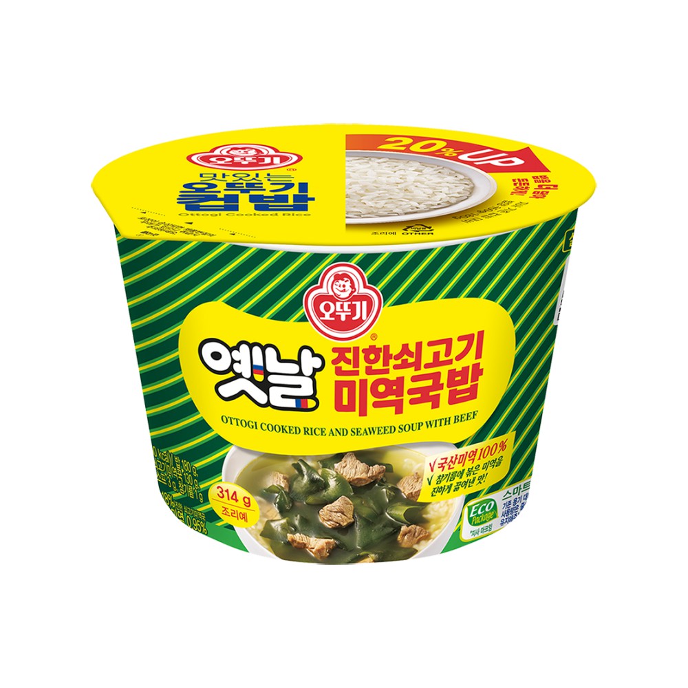 (1+1, 2개묶음)오뚜기)컵밥미역국밥 | 배민스토어