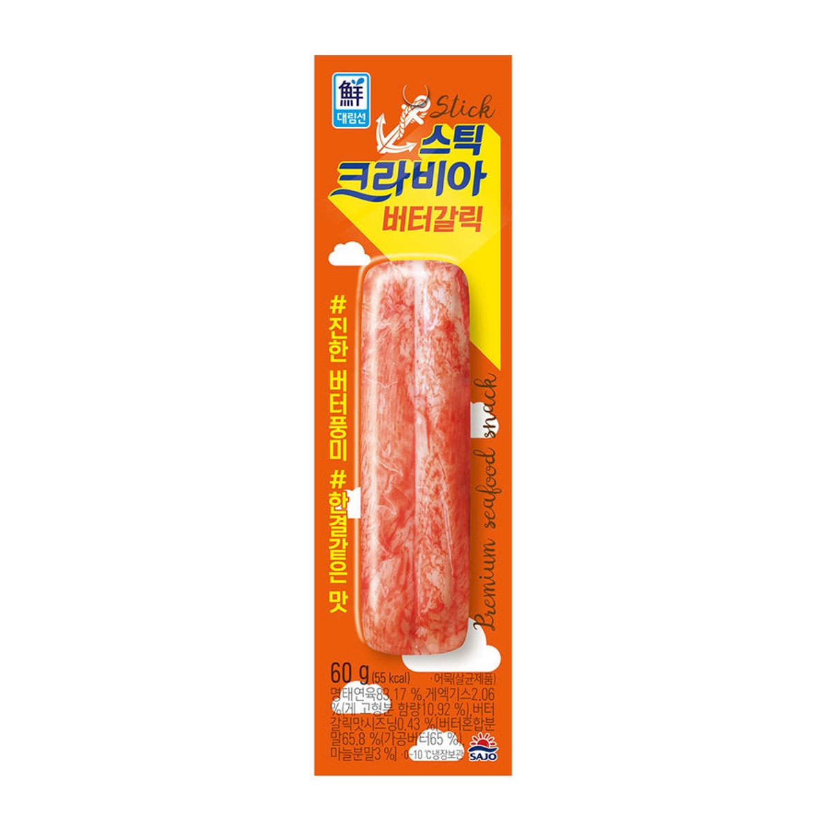 사조대림 크라비아스틱(버터갈릭) 60G