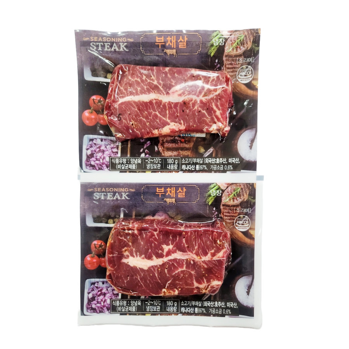 시즈닝 부채살 스테이크 360G (180Gx2입)