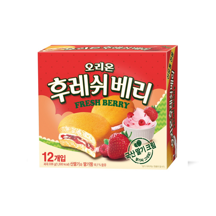 오리온 후레쉬베리12입 336g