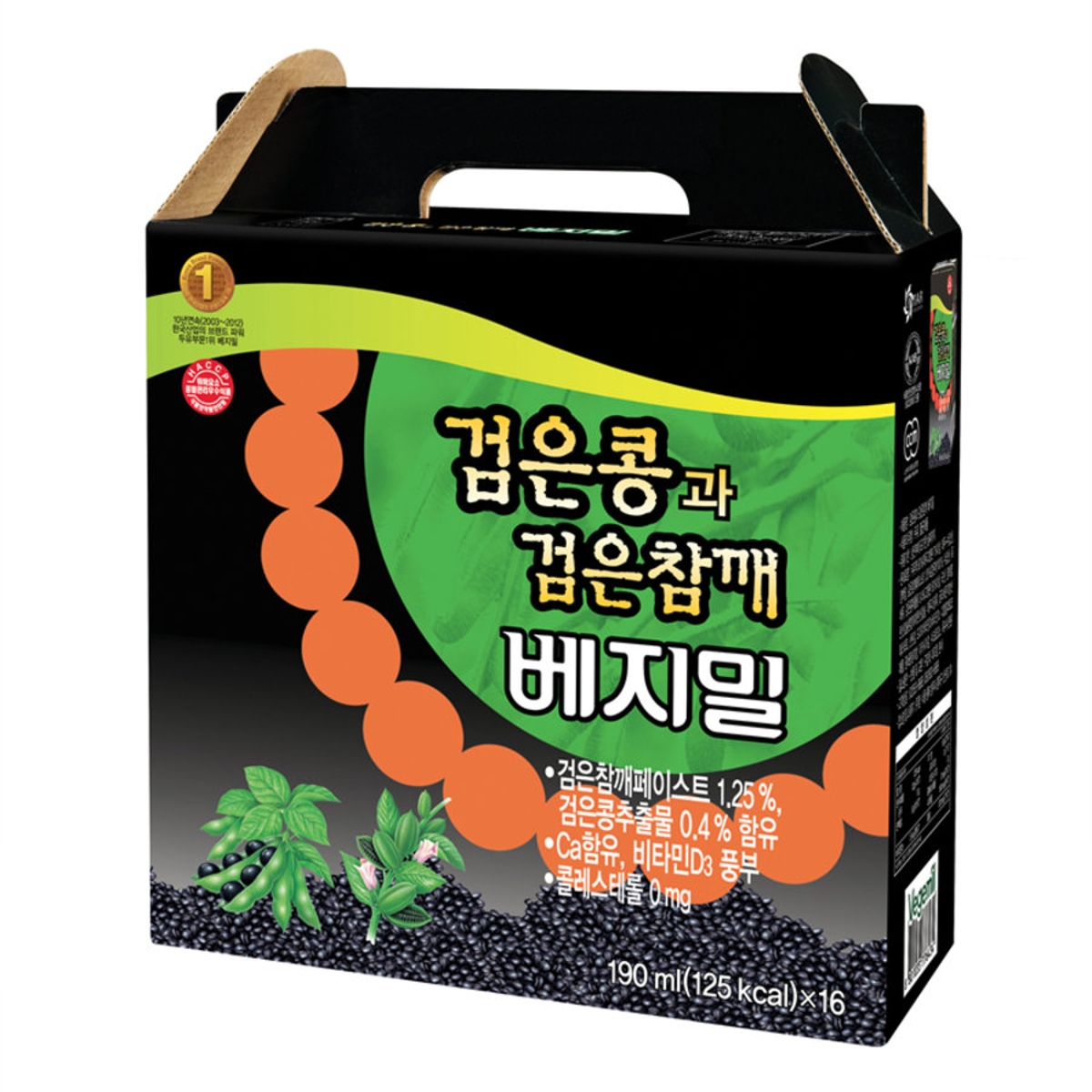 정식품 검은콩과 검은참깨팩 190MLx16