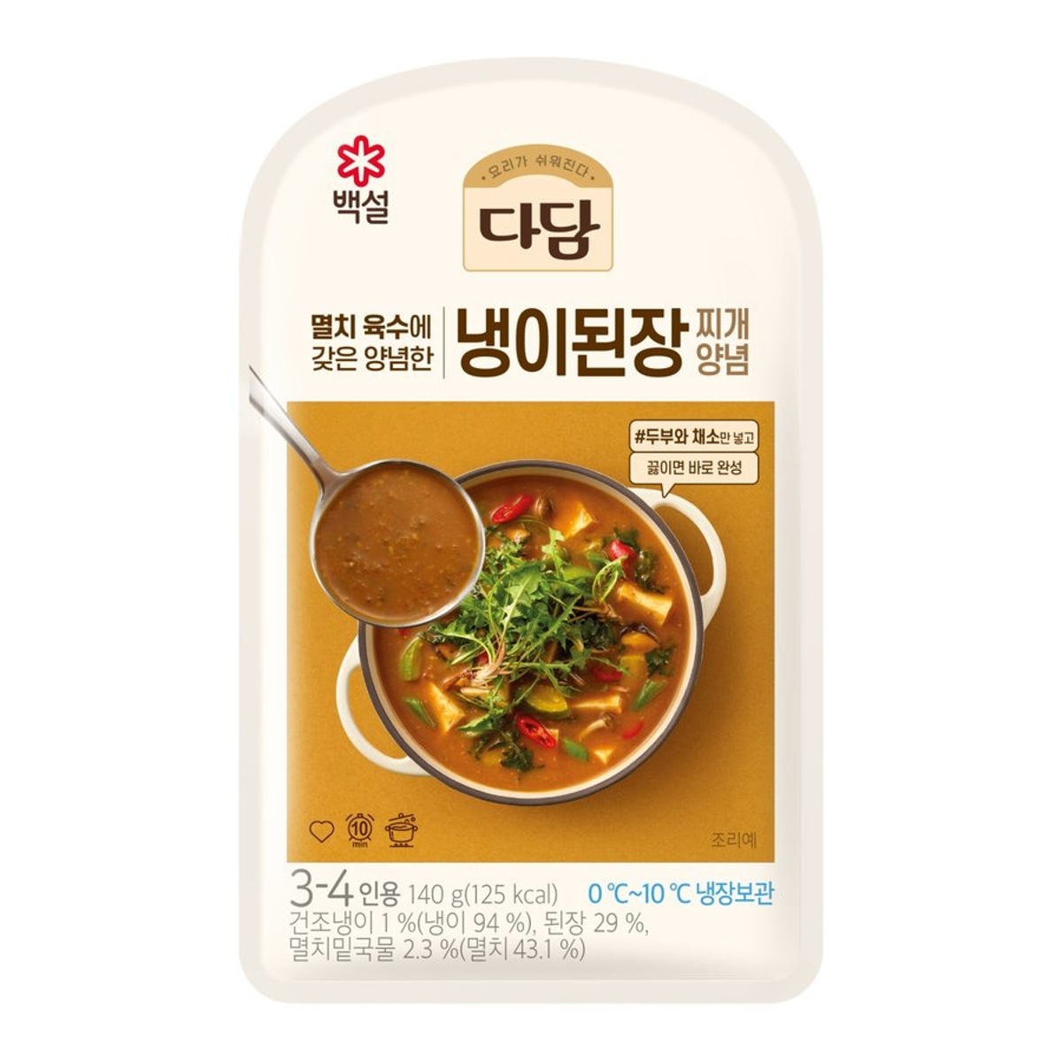 씨제이 다담 냉이된장 찌개 양념 140G