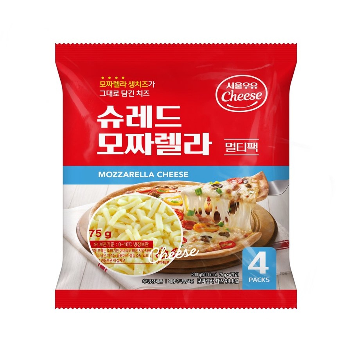 서울 슈레드 모짜렐라 치즈 75Gx4