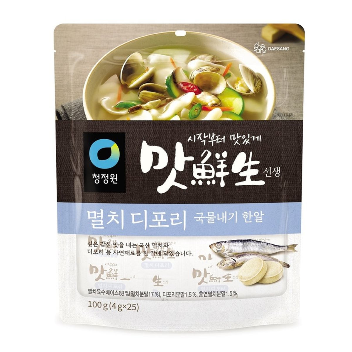 청정원 맛선생멸치디포리국물내기한알 100G