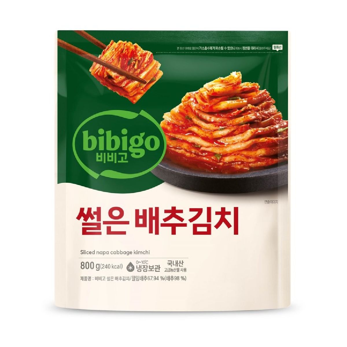 씨제이 비비고 썰은 배추김치 800G