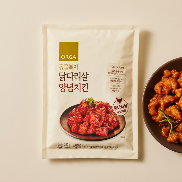 ORGA 동물복지 닭다리살 양념치킨(340g)