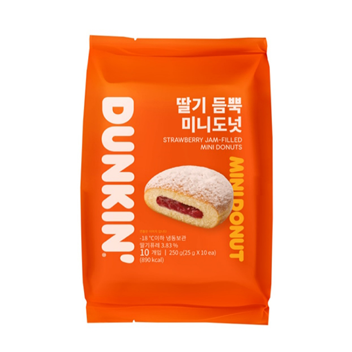 던킨 딸기듬뿍미니도넛25g*10입